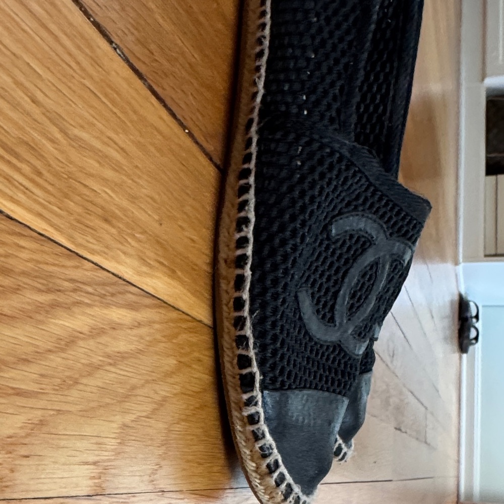CHANEL Black Mesh Espadrilles - Picture 3 of 8